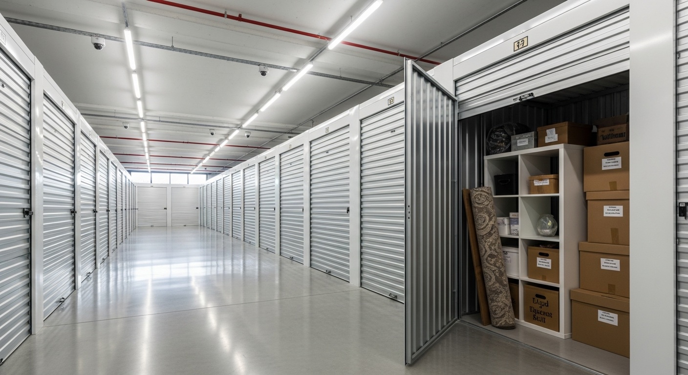 Wnętrze monitorowanego magazynu firmy Przenosiny